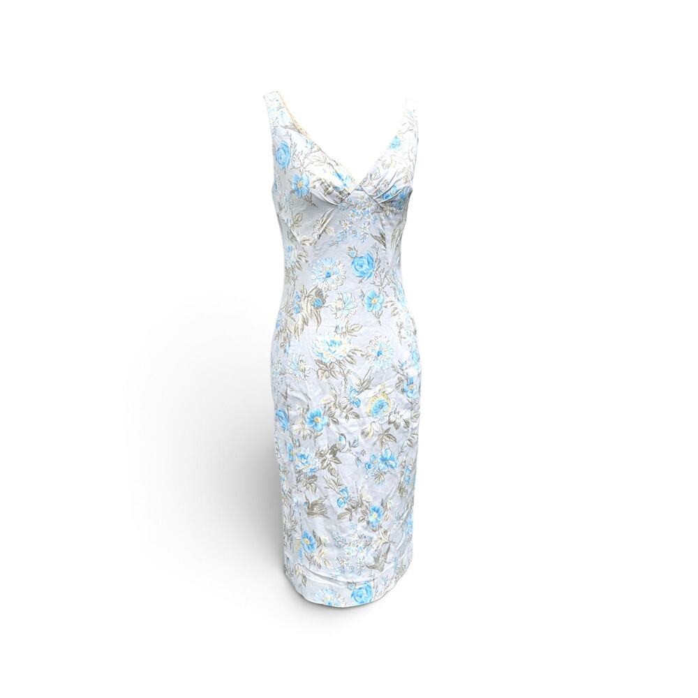 Y2k D&G by Dolce & Gabbana Midi Dress Pencil Hummingbird Print Vintage - Small
